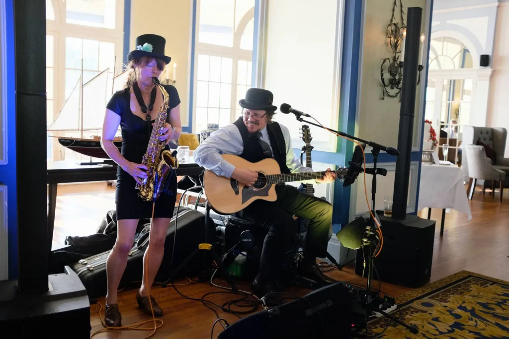 Go Tell Alice performing at a wedding